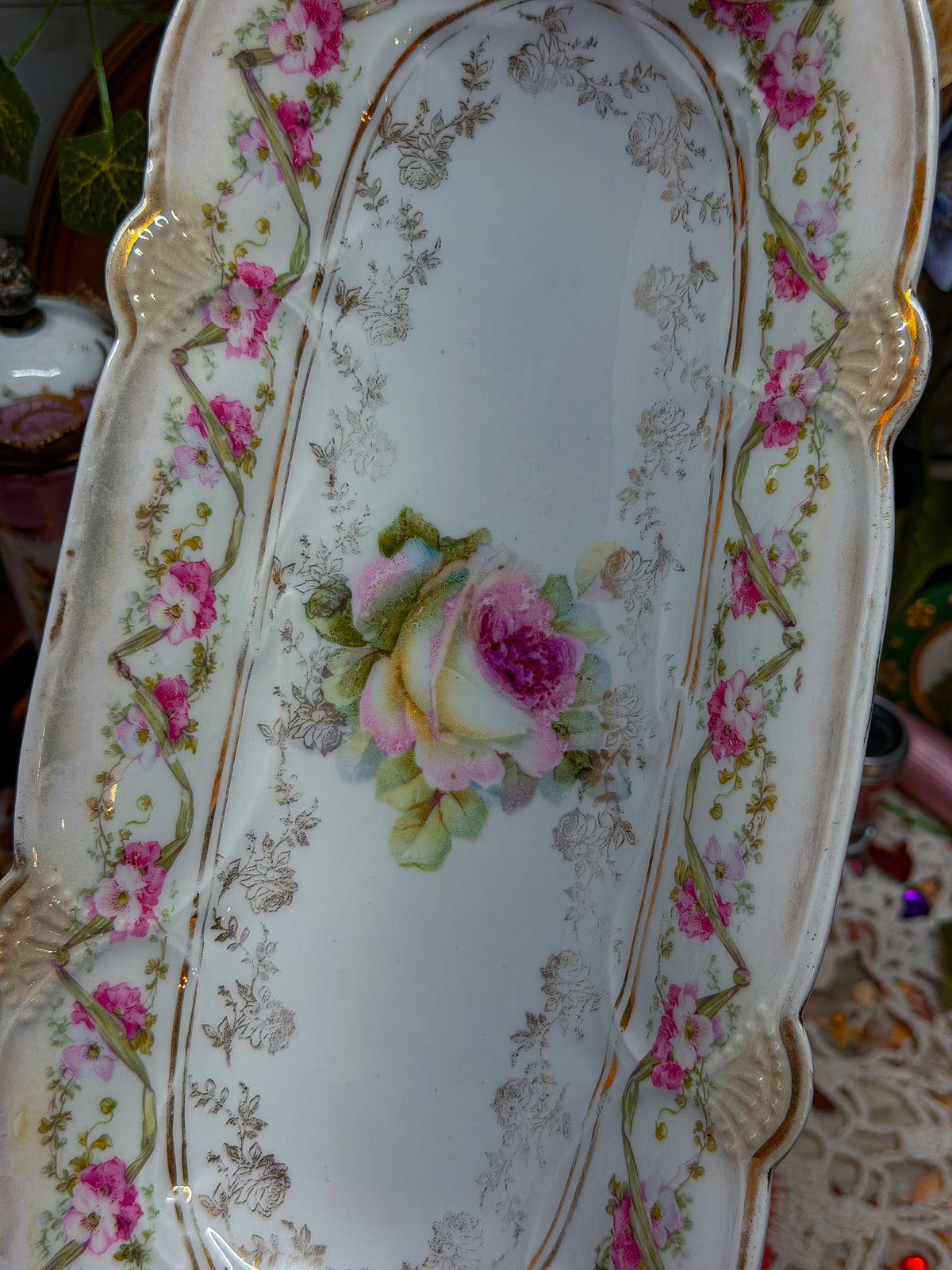 German Floral rolling tray✨