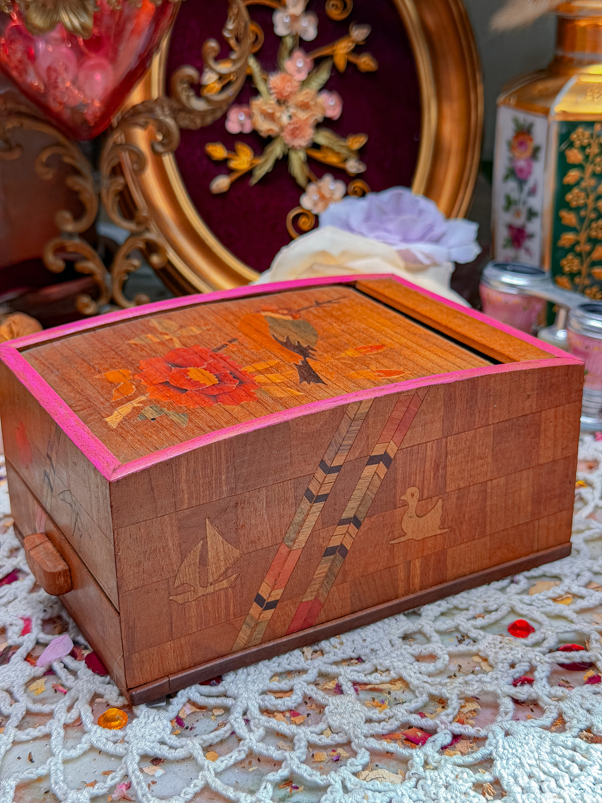 Wooden sliding cigarette box/stash✨