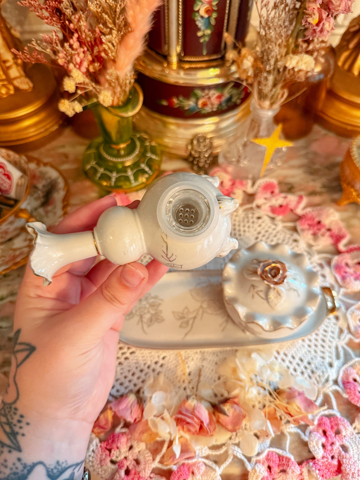 Pretty porcelain pipe set✨