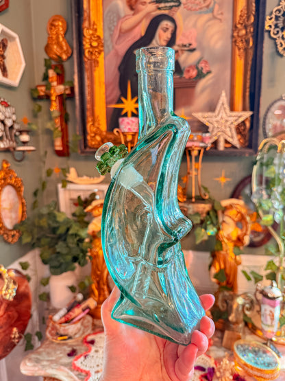 Greenish blue glass moon boy✨