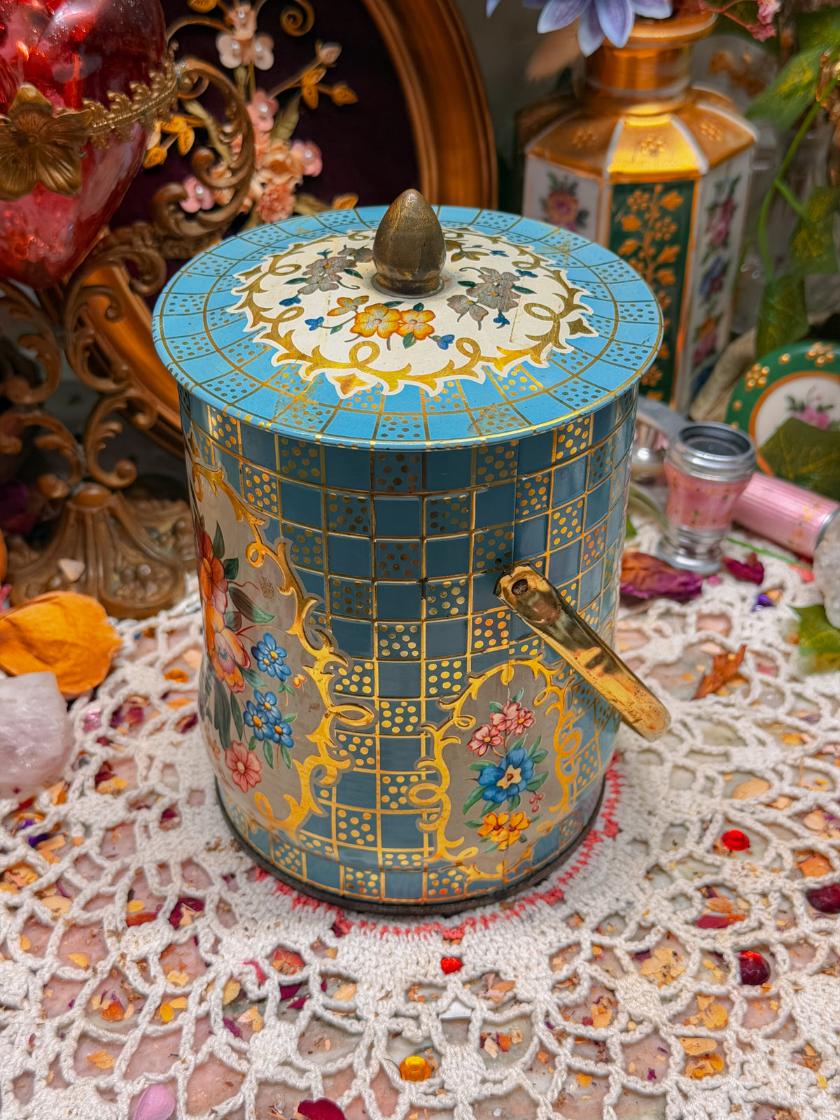 Floral Tin stash✨