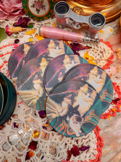 Kitty coaster set ✨