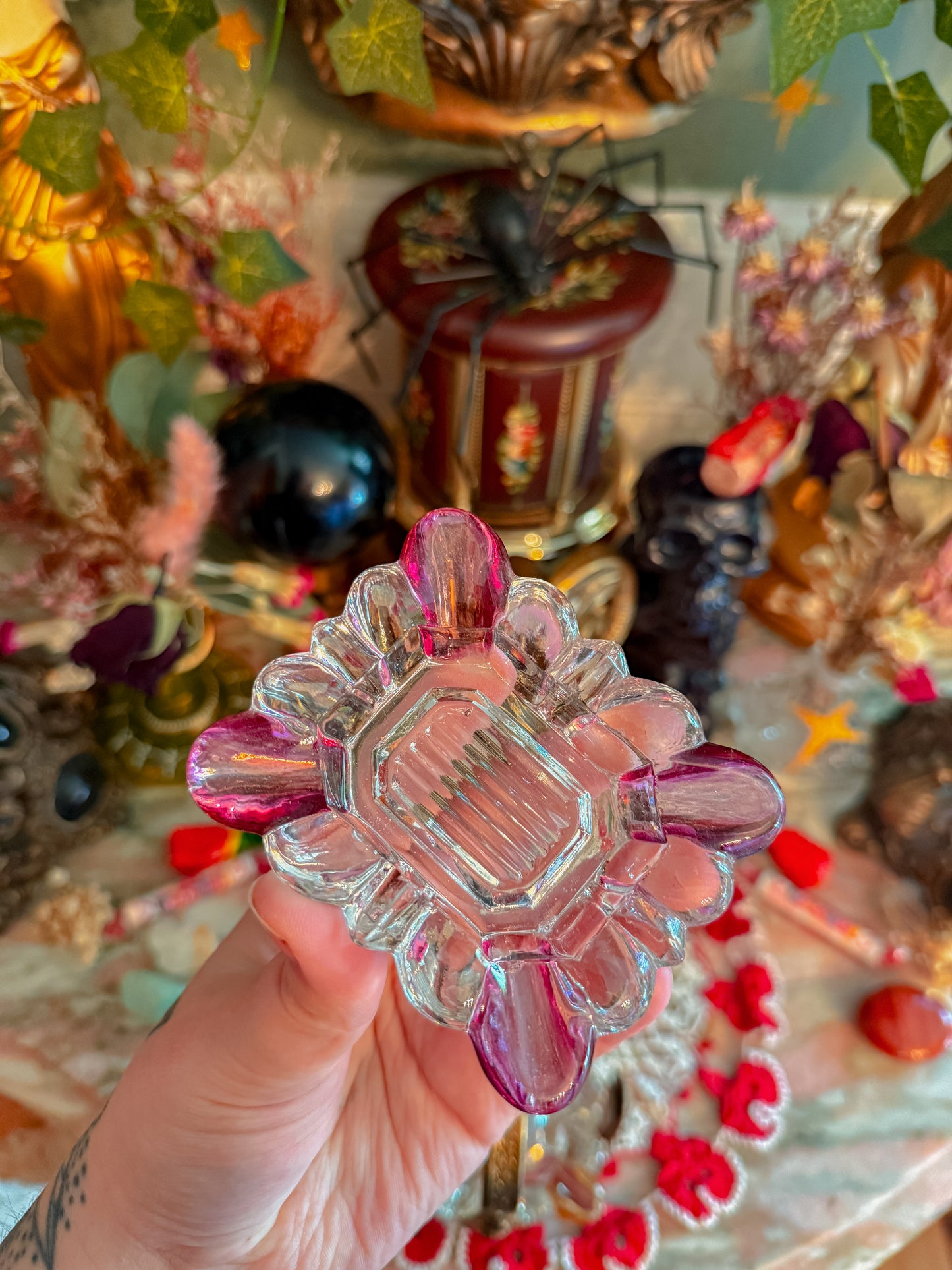 Gilted metal stacked ashtray set✨