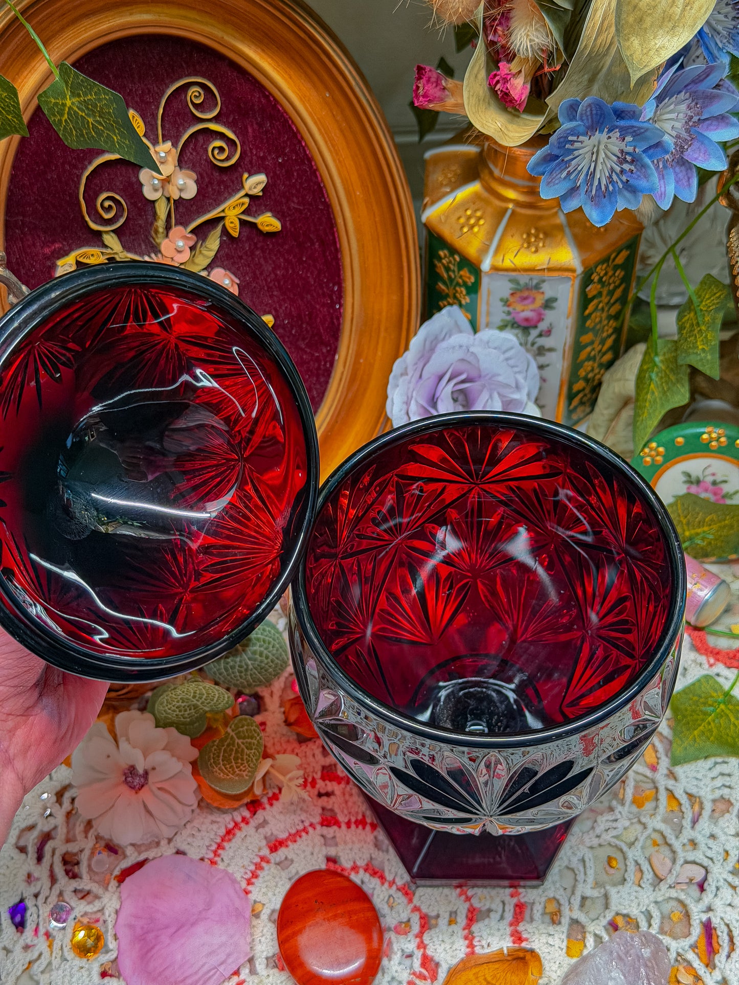Cristal D’arques ruby red stash✨