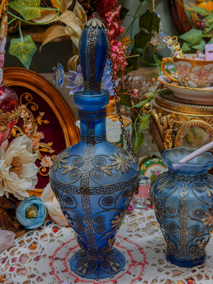 Rare Satin ornate wire bong set✨