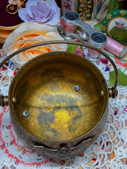 Brass cauldron with bat🕷️
