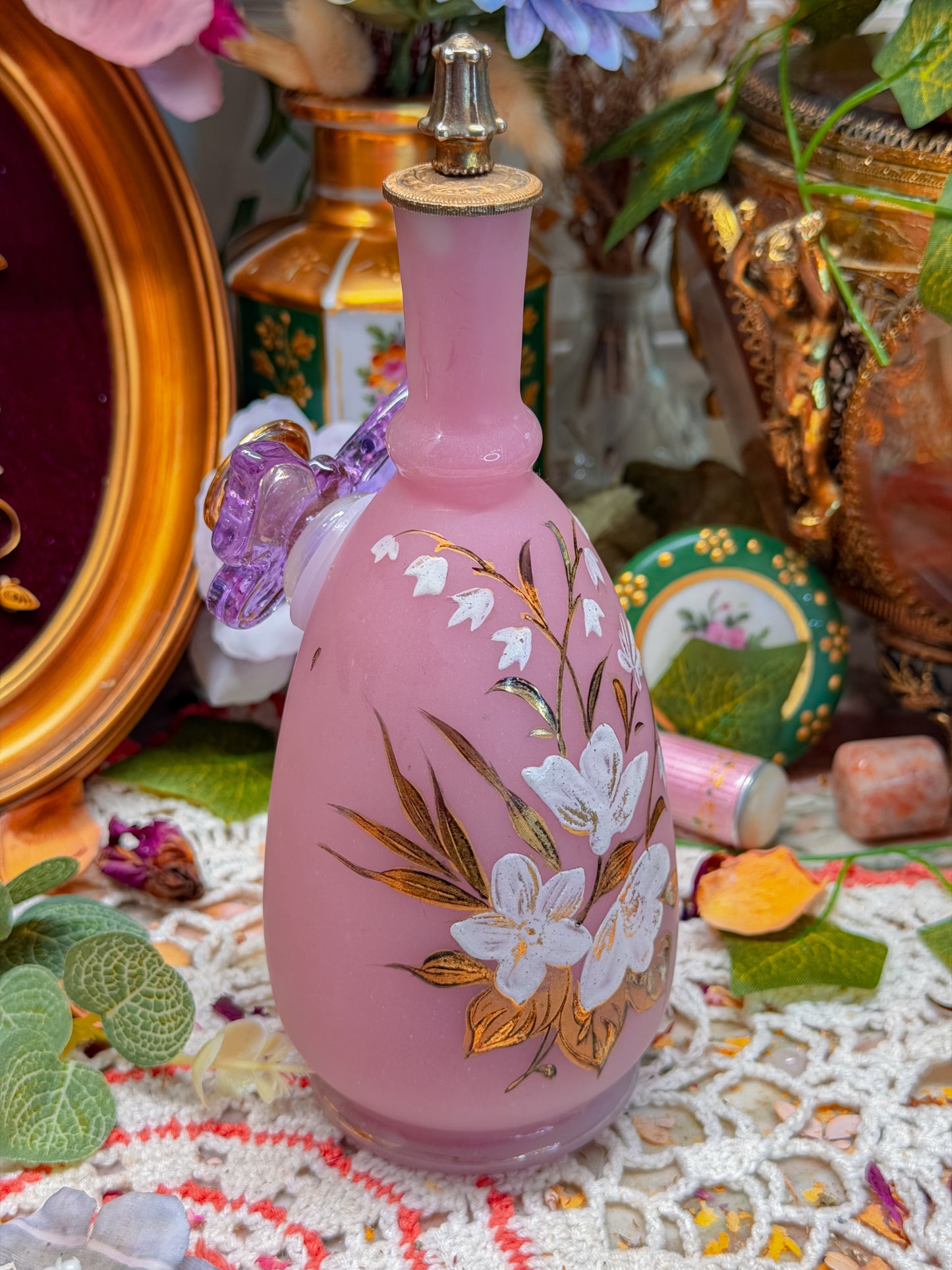 English Bristol glass floral✨