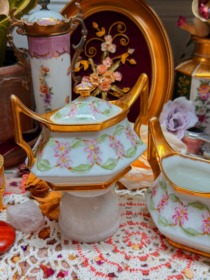 Limoges French floral stash & ashtray✨