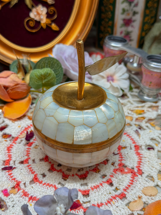 Mother Of Pearl/brass apple stash✨