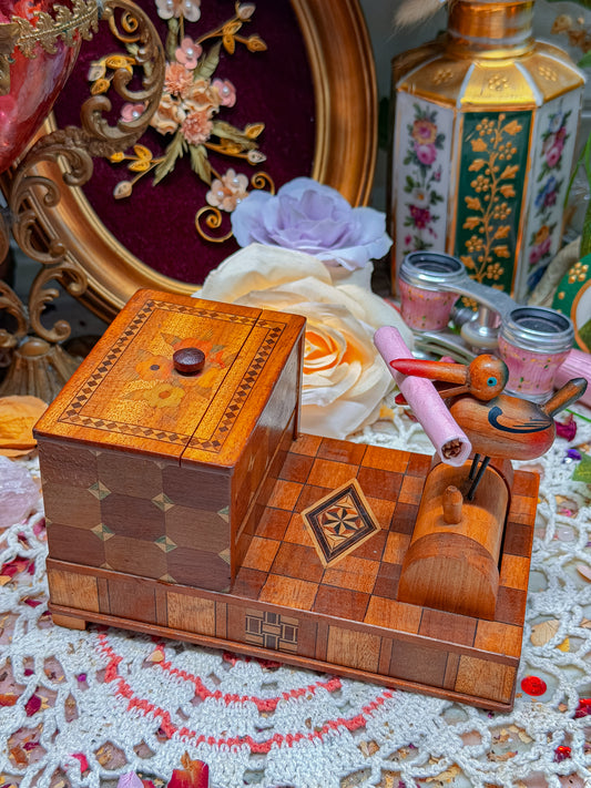 Wooden cigarette bird dispensing box✨