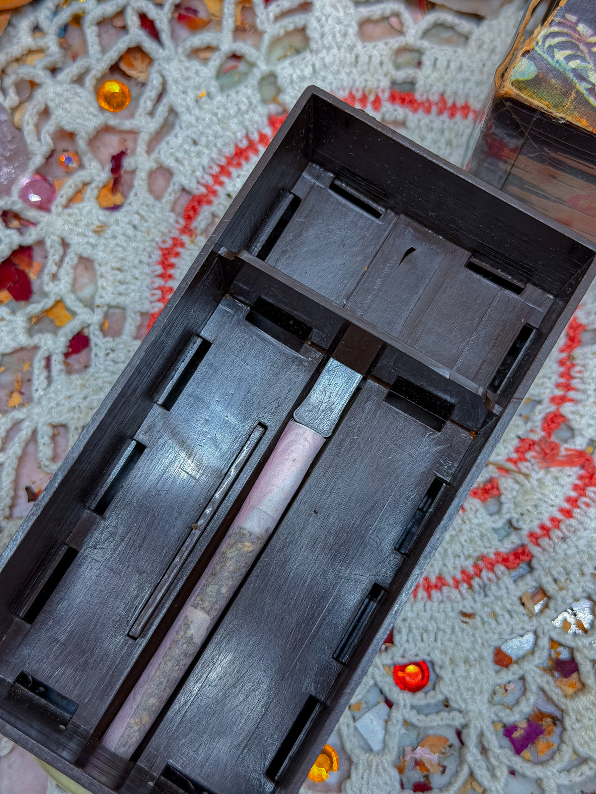 1950s Skull cigarette dispenser with original box