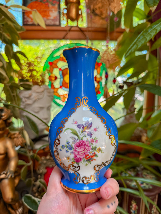 Blue French floral Limoges