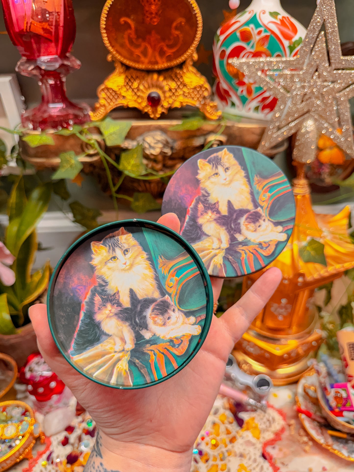 Kitty coaster set ✨