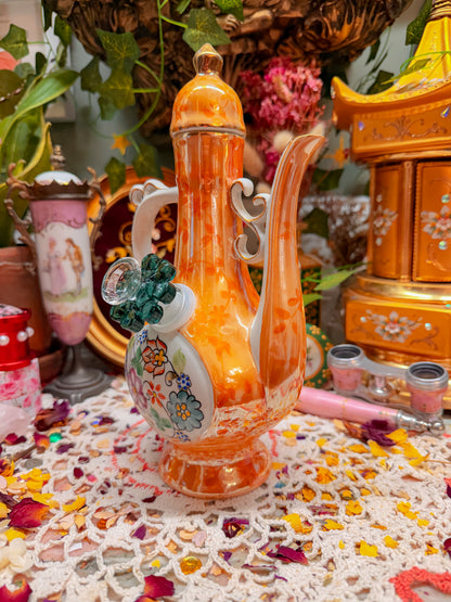 Pearlized floral teapot piece✨