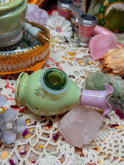 Floral Ardalt pipe and stash jar set✨