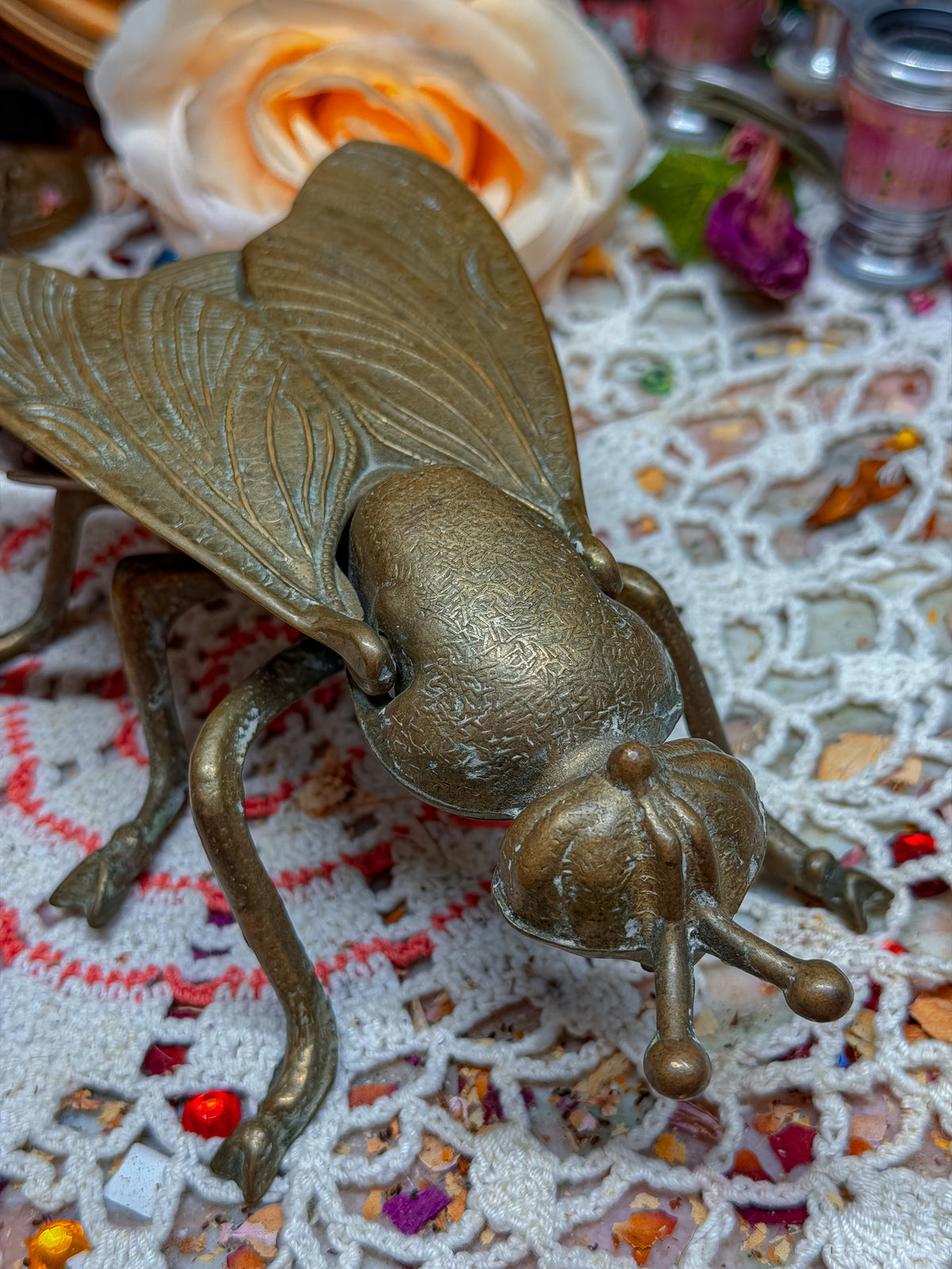 Solid brass fly ashtray🕷️