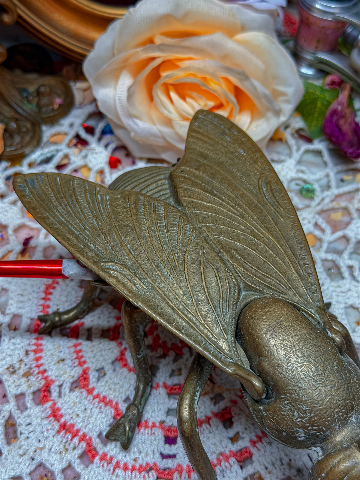 Solid brass fly ashtray🕷️
