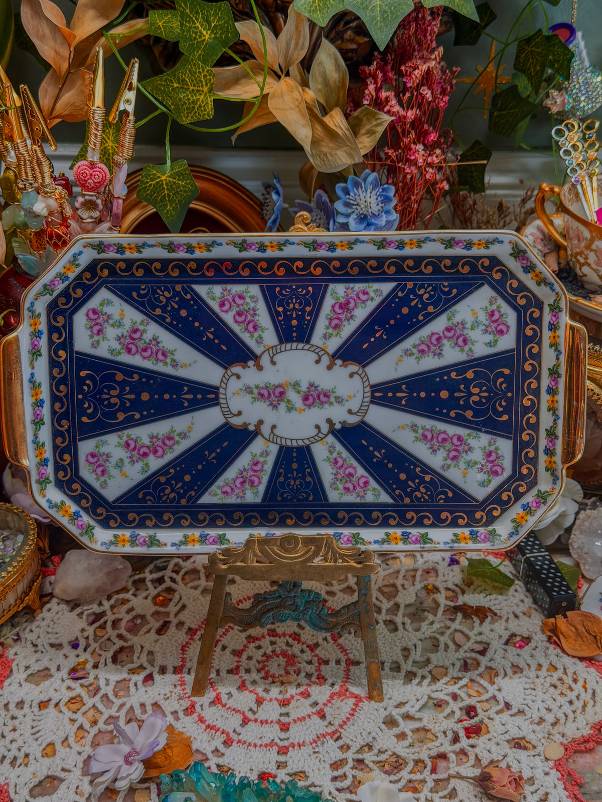 Coalport floral tray✨