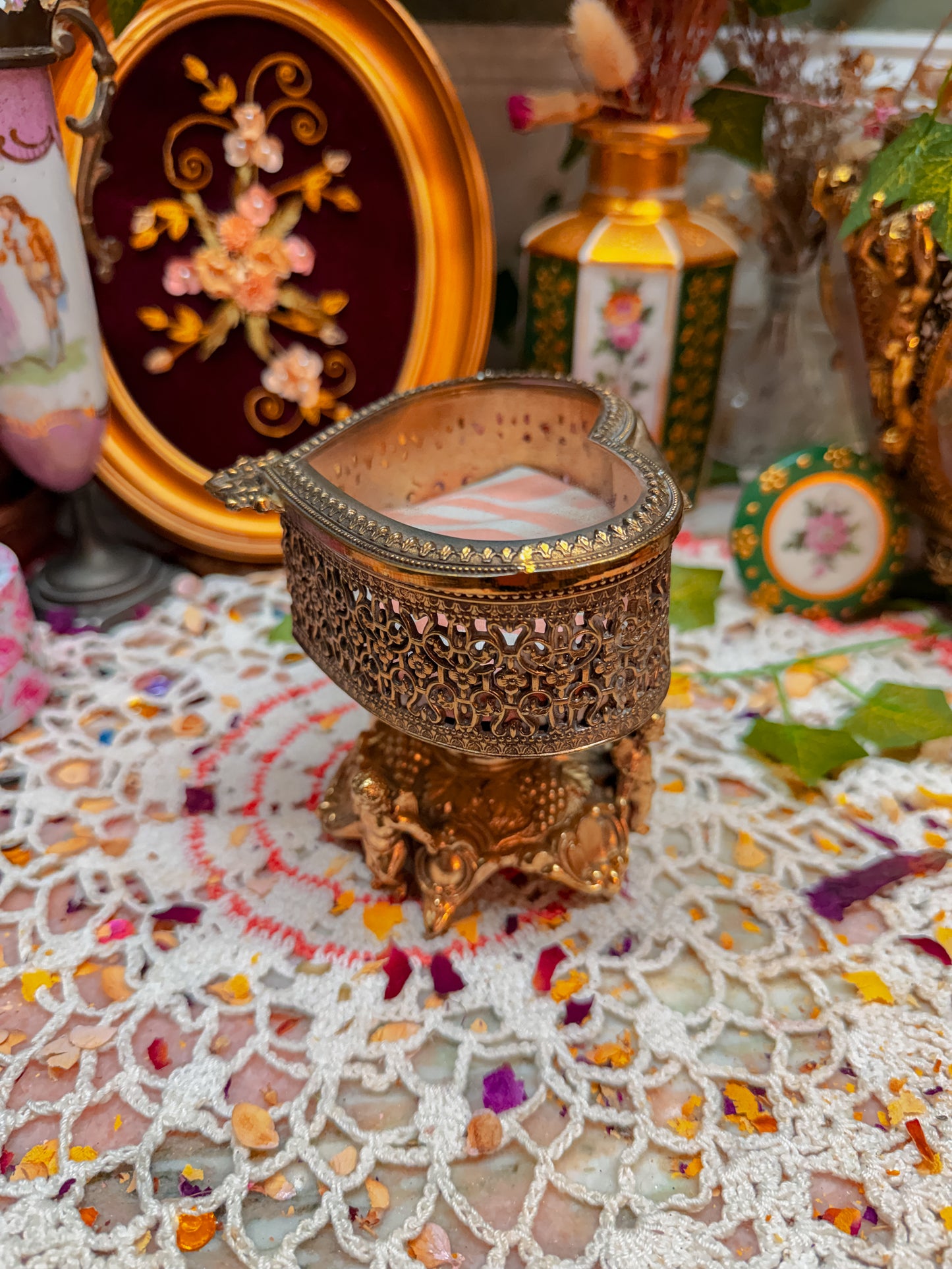 Heart shaped jewelry casket✨