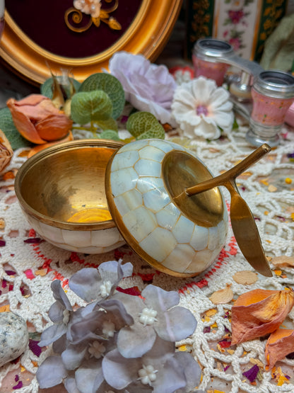 Mother Of Pearl/brass apple stash✨