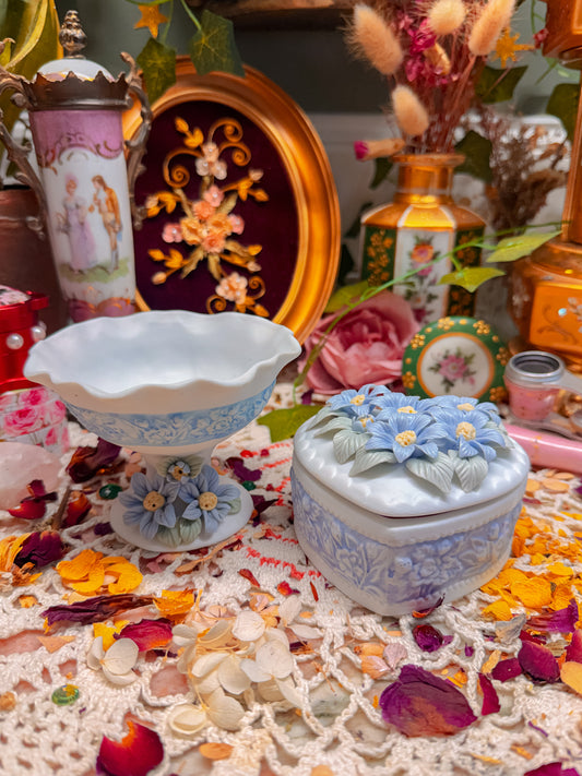 Stash/candle/ashtray floral set✨