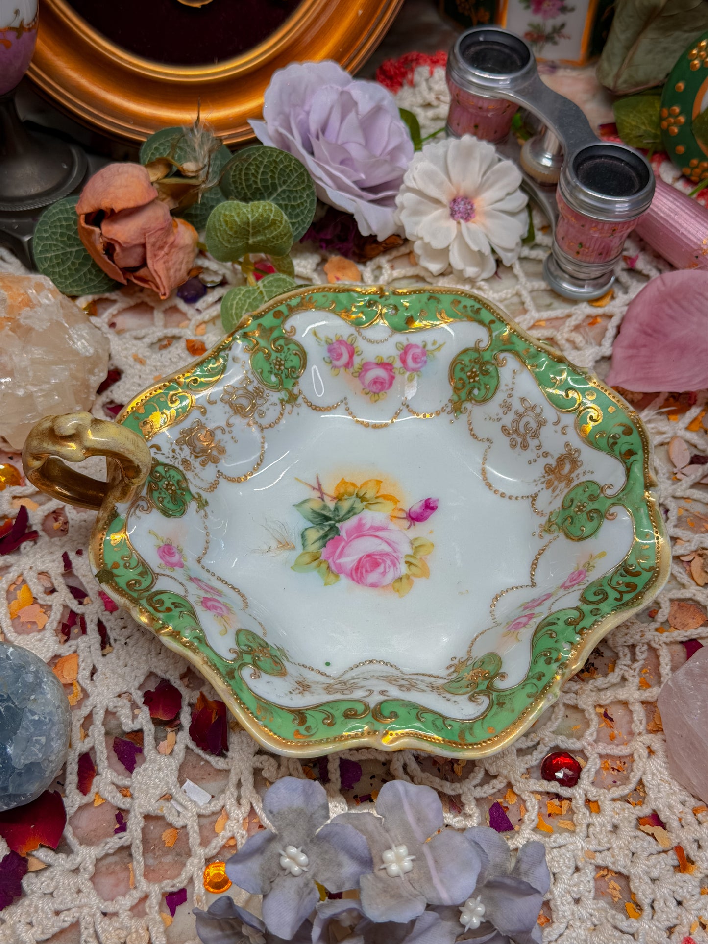 Limoges/Nippon floral set✨