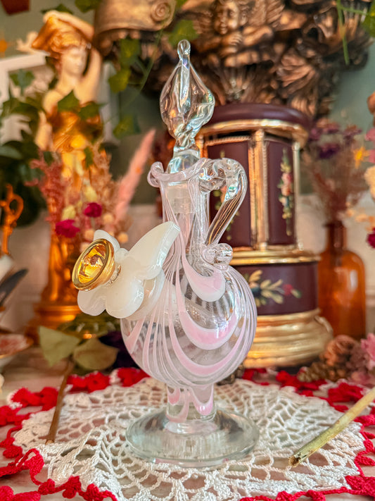 Art glass pink swirl✨