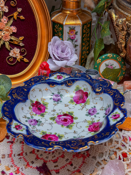 Nippon floral ashtray✨