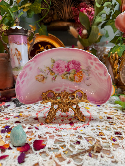 German lusterware crescent ashtray✨