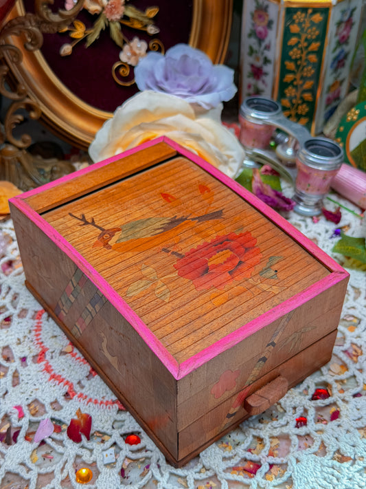 Wooden sliding cigarette box/stash✨