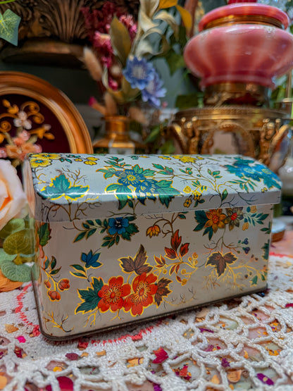 70s floral tin stash✨