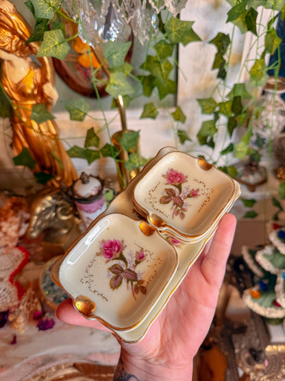 Rose ashtray set and tray✨