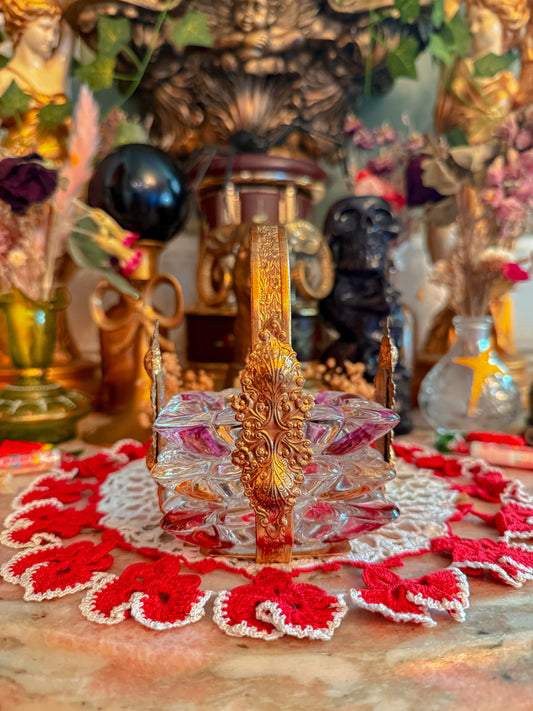 Gilted metal stacked ashtray set✨