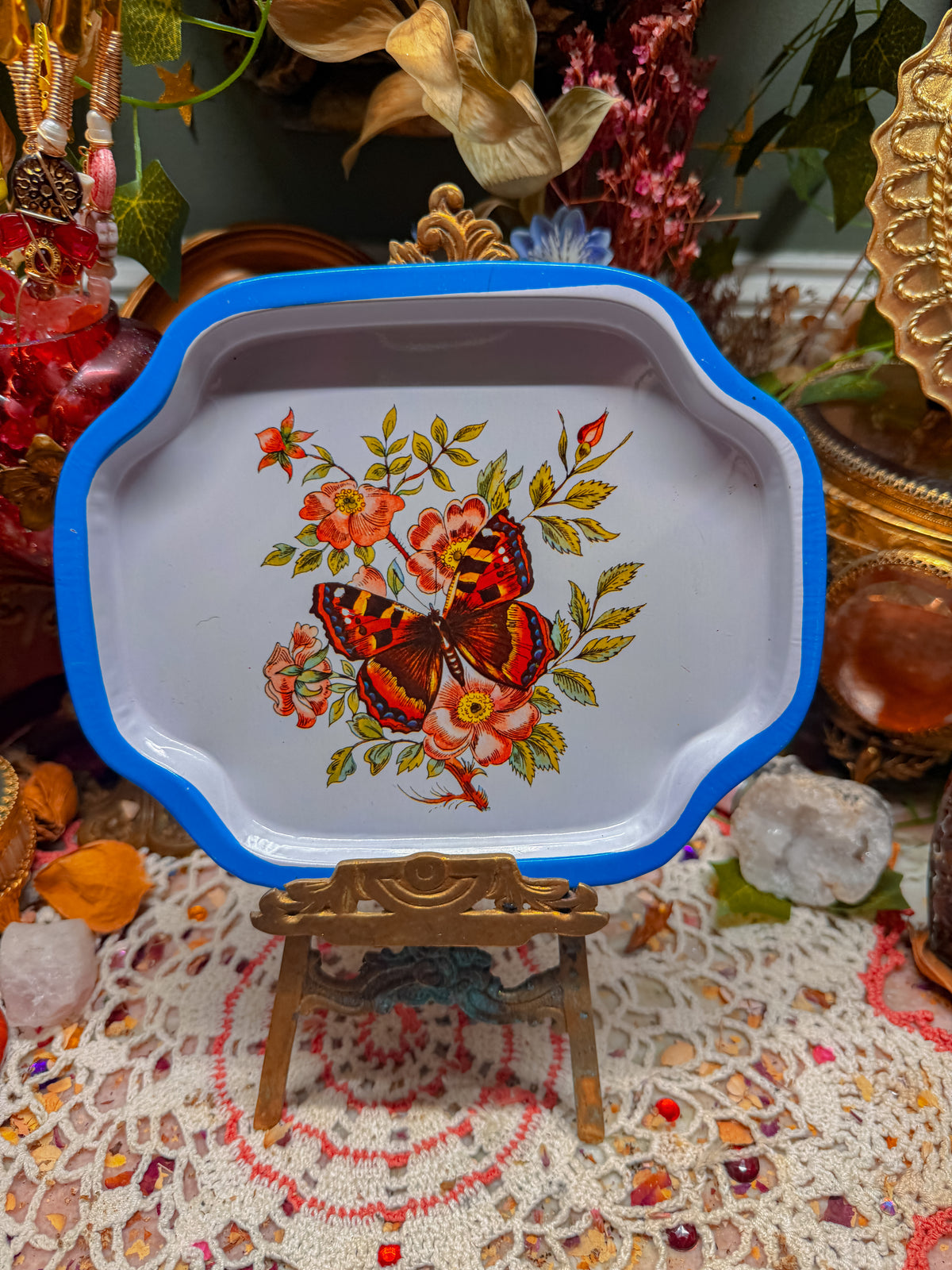 Butterfly tin Rolling tray✨