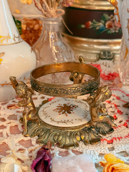 24k gold porcelain and brass set✨