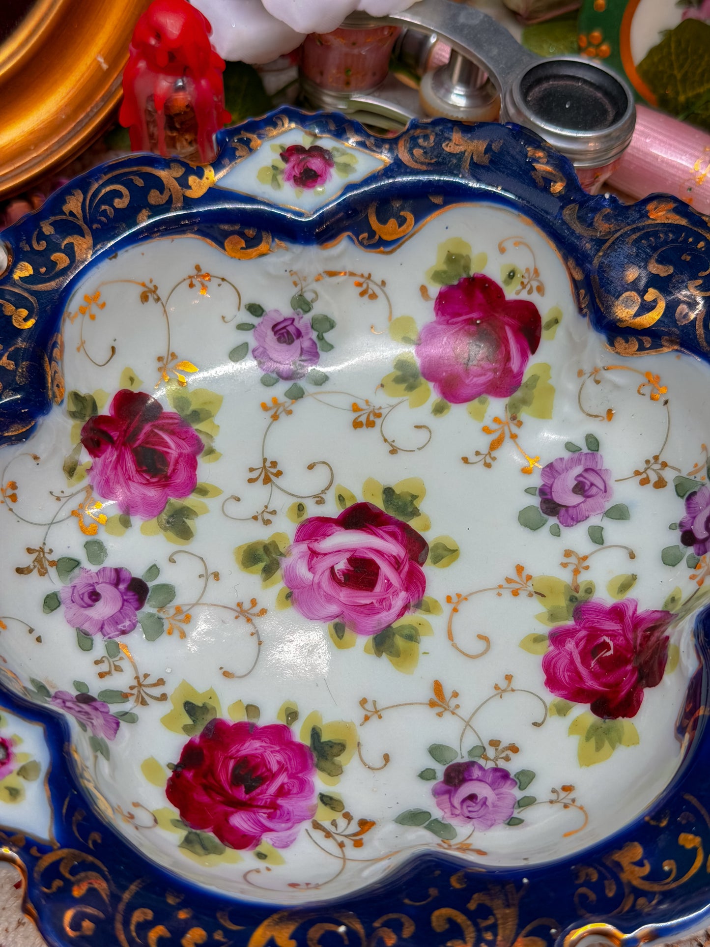 Nippon floral ashtray✨