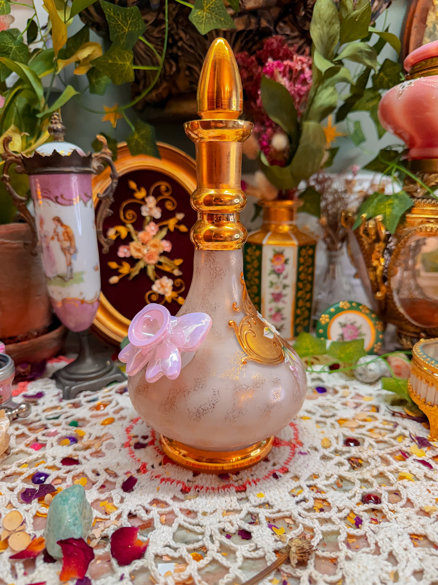 Light pink bohemian 3D floral✨