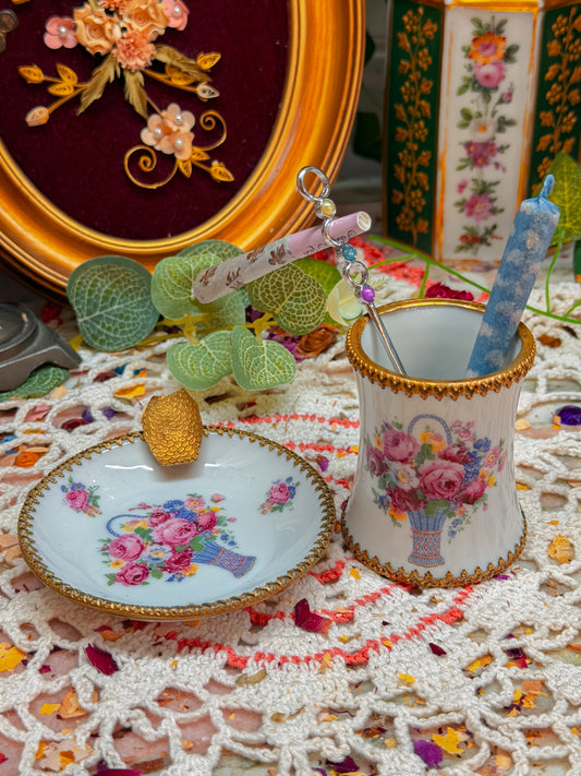 French Limoges Ashtray and joint holder sat✨