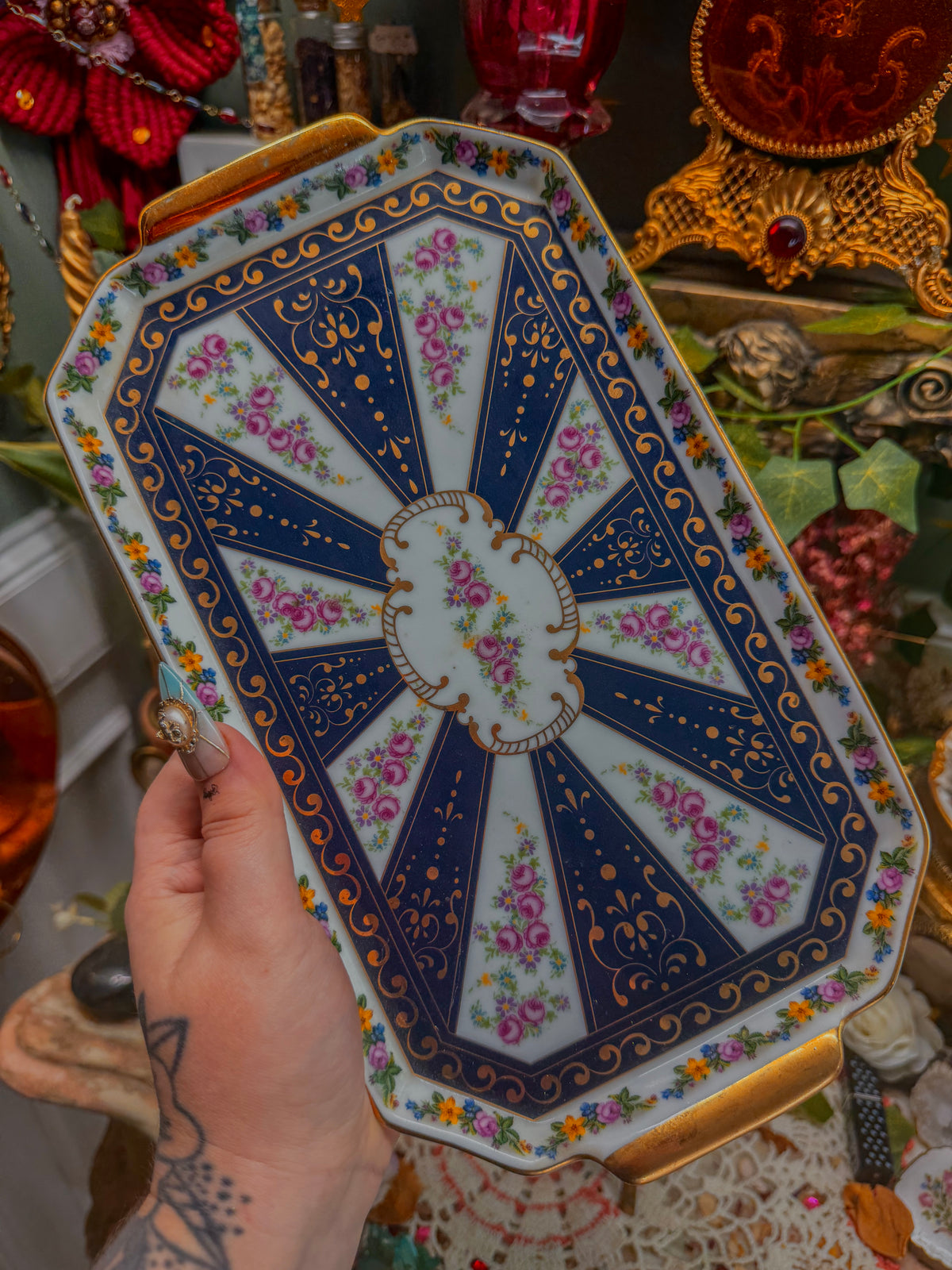 Coalport floral tray✨