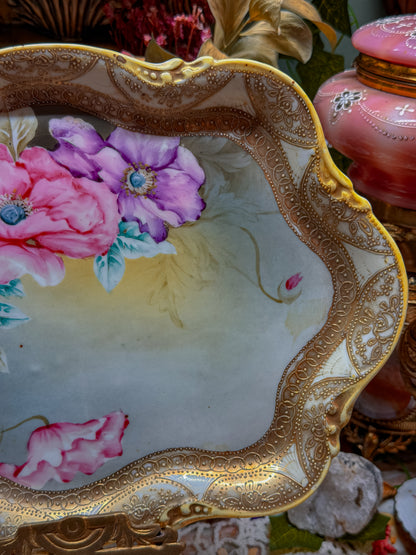 Moriage Nippon floral rolling tray✨