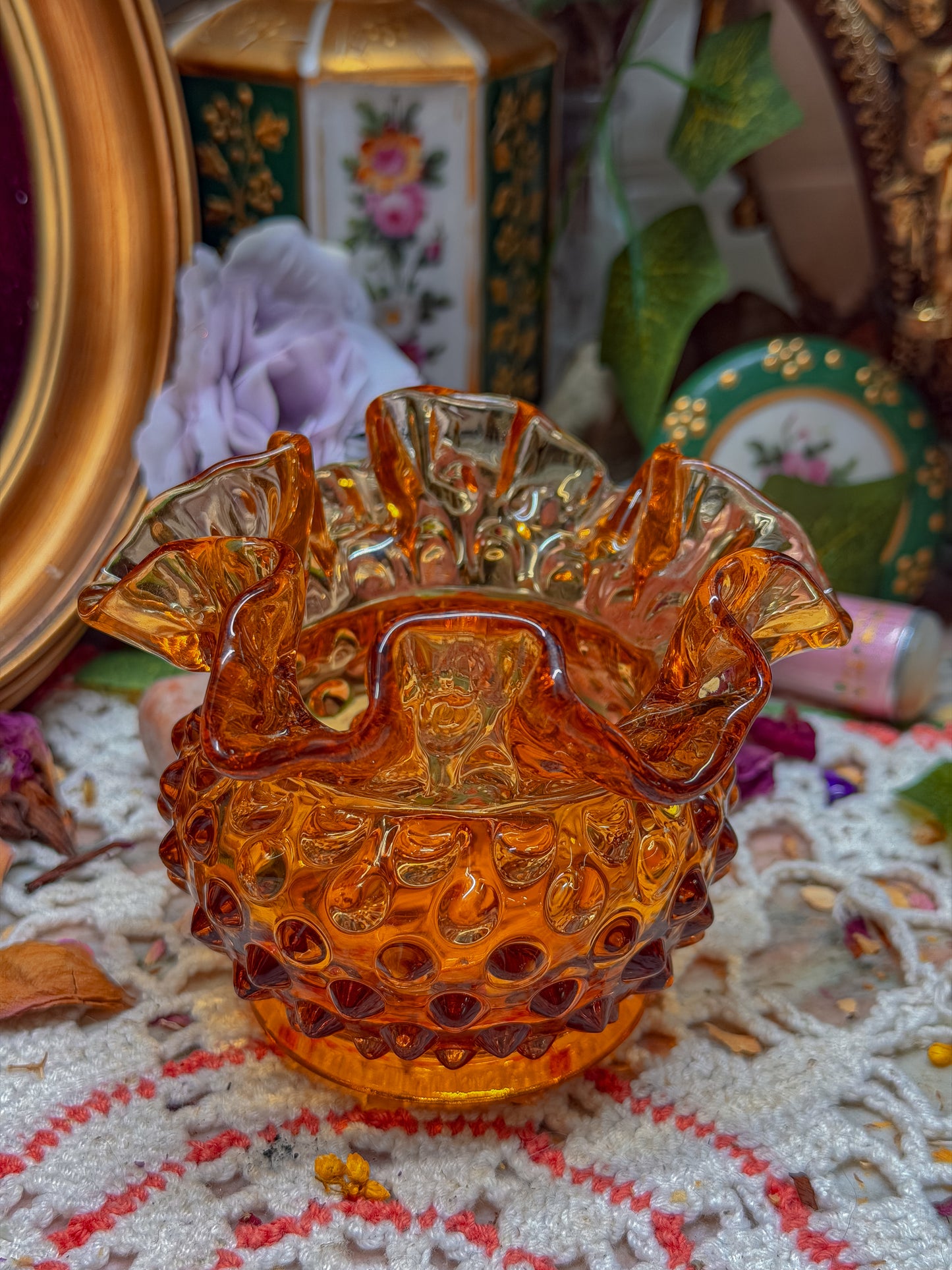 Fenton hobnail ashtray✨
