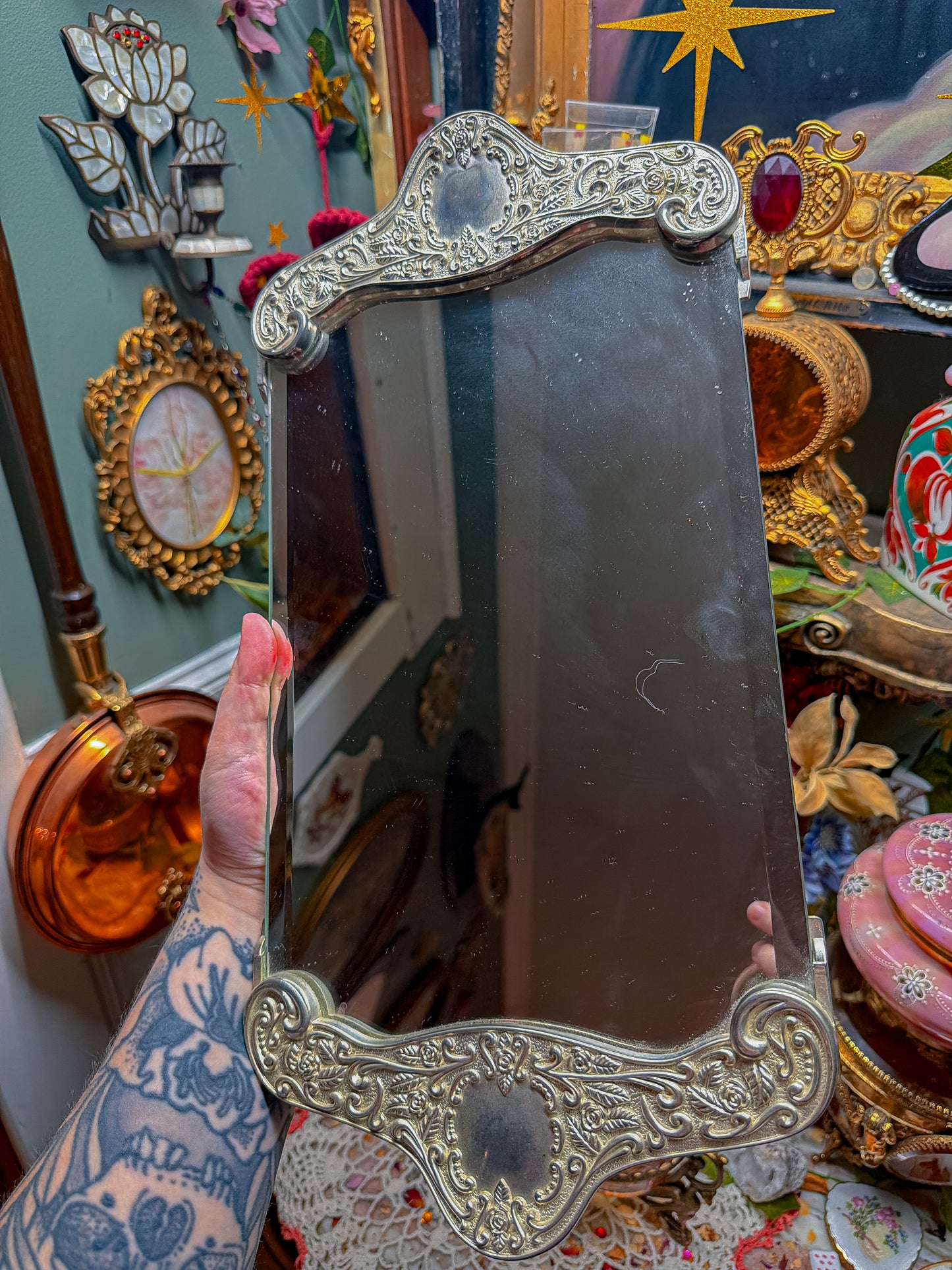 Godinger silver co mirror tray✨