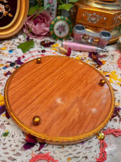 Needlepoint with gold tray✨