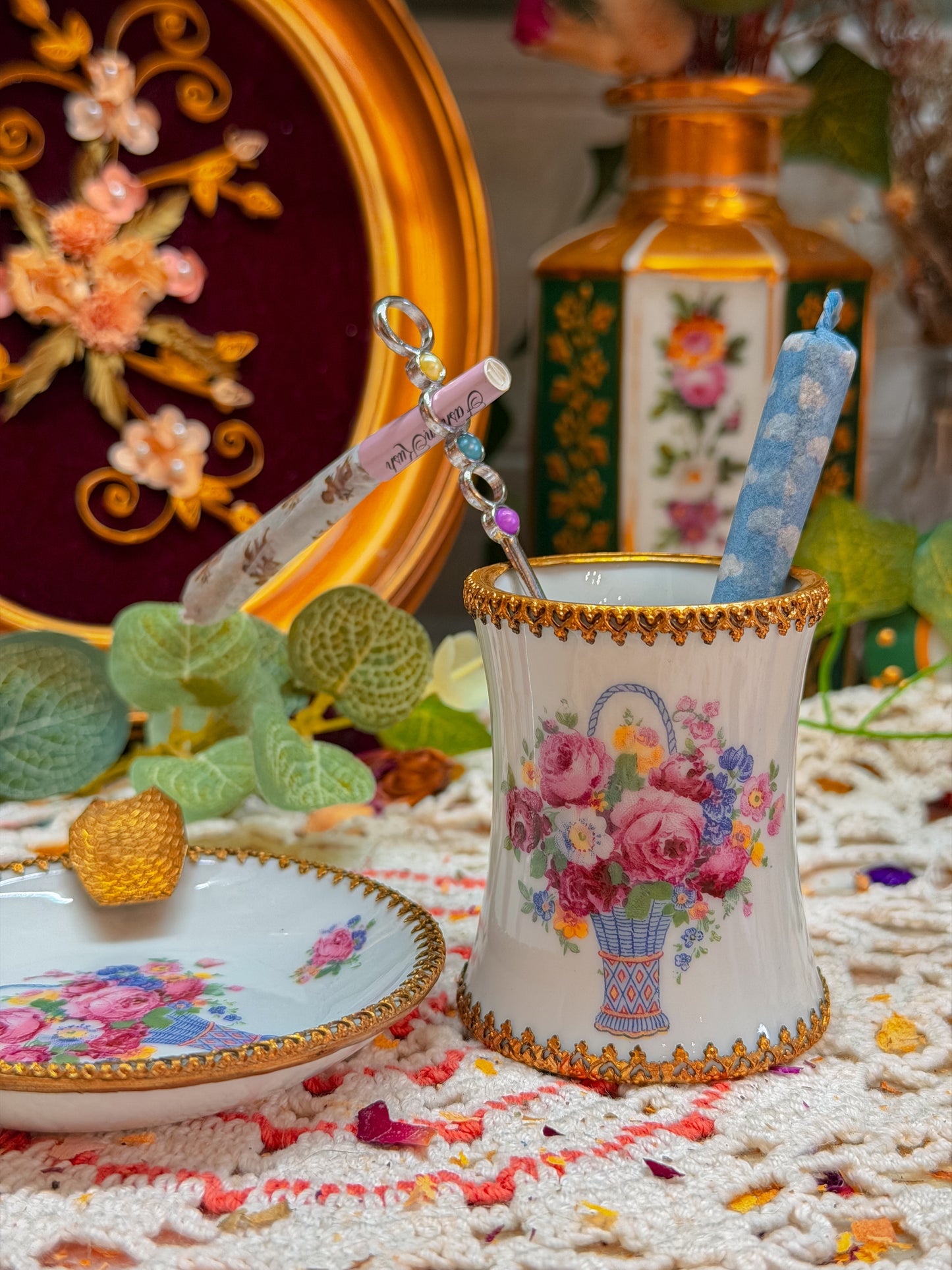 French Limoges Ashtray and joint holder sat✨