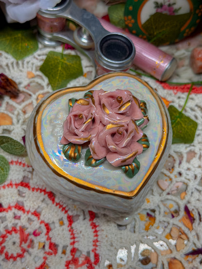 Lusterware 3D floral heart stash✨✨