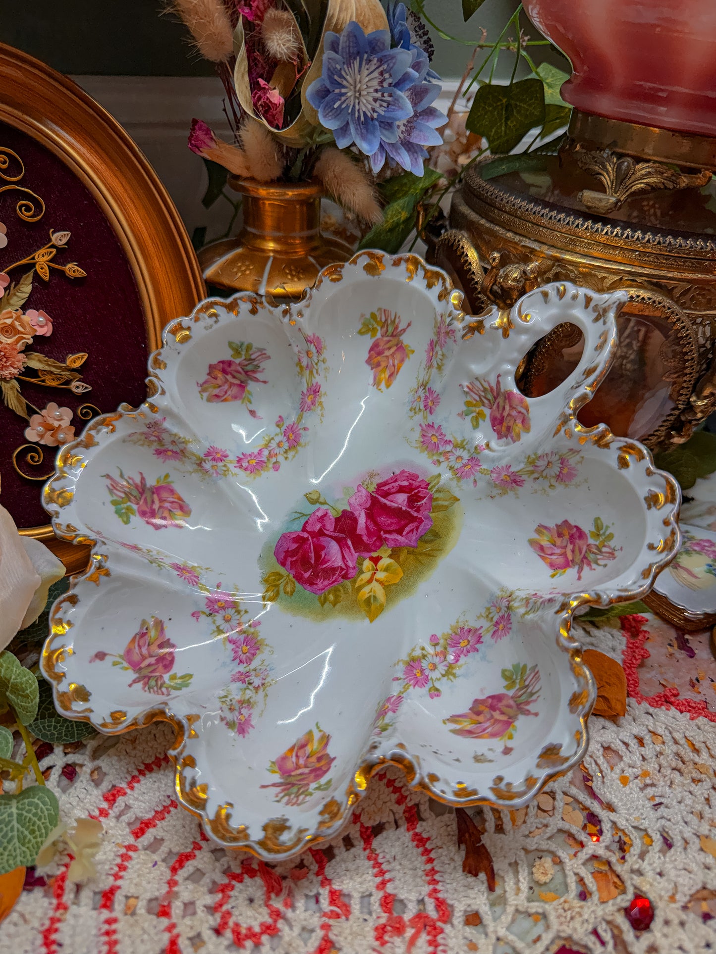 German floral ashtray✨