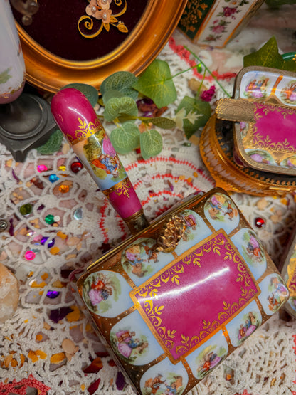 French Limoges handled stash and ashtrays set✨