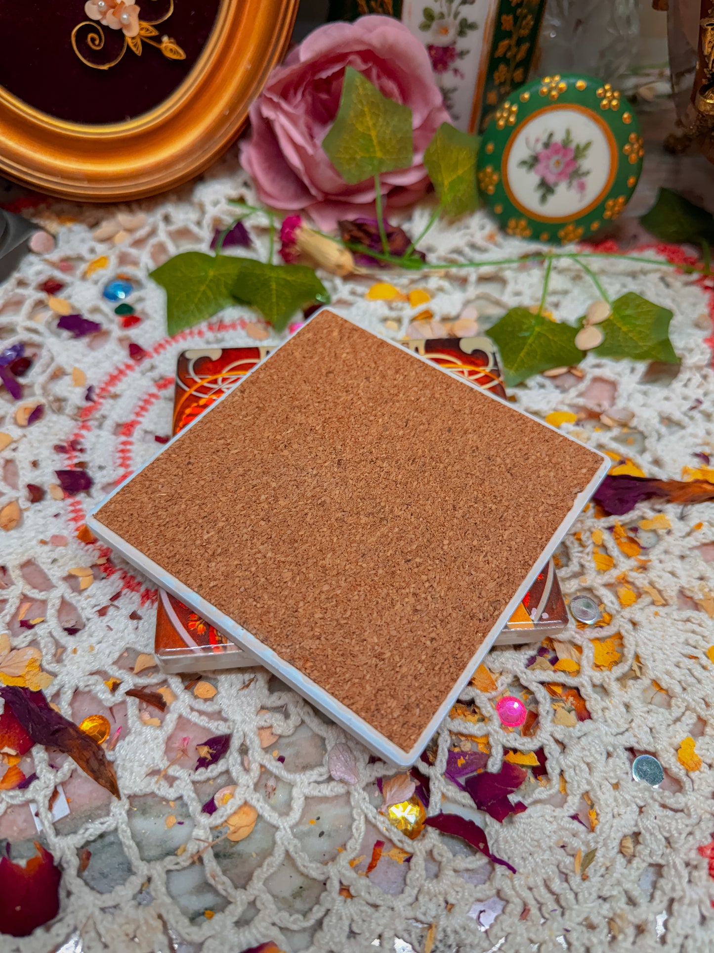 porcelain art nouveau coasters✨