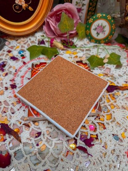 porcelain art nouveau coasters✨