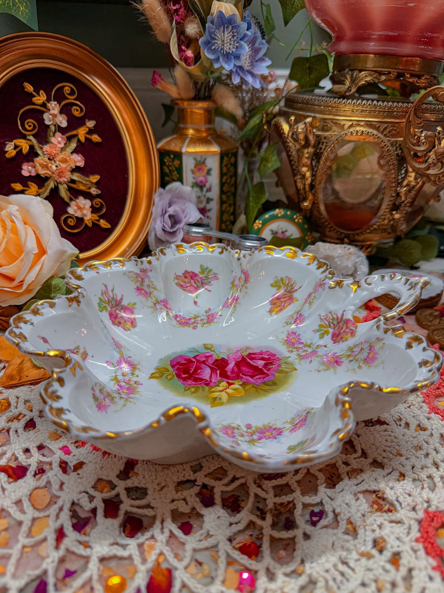German floral ashtray✨